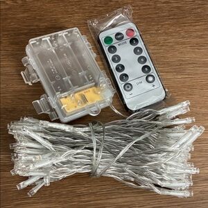 Remote-Controlled Warm White LED Holiday String Lights